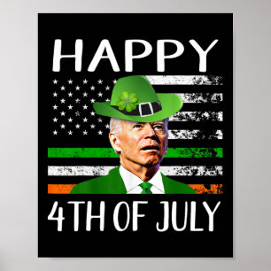 Affiche Joyeux 4 juillet confus Funny Joe Biden St Part