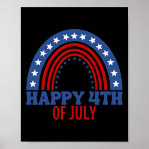 Affiche Joyeux 4 juillet drôle drapeau américain pour l'in