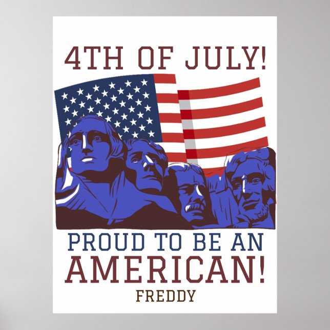 Affiche Joyeux 4 juillet fête de l'Indépendance (Devant)