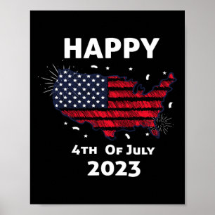Affiche Joyeux 4 juillet Jour de l'Indépendance