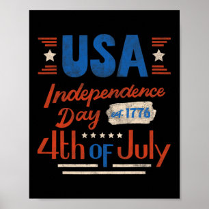 Affiche Joyeux 4 juillet Jour de l'indépendance États-Unis