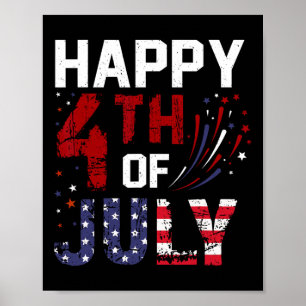 Affiche Joyeux 4 juillet pour femme hommes enfants États-U