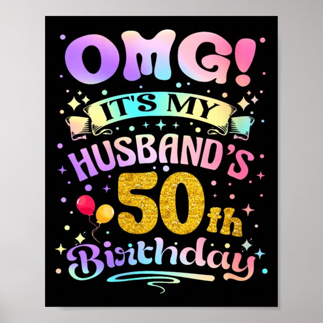 Affiche Joyeux 50 ans de mariage pour mon mari (Devant)