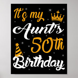 Affiche Joyeux 50e Anniversaire à Ma Tante 1975 50 Ans