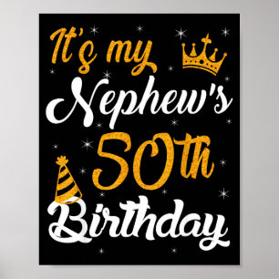 Affiche Joyeux 50e Anniversaire à Mon Neveu 1975 50 Ans