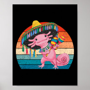 Affiche Joyeux 5 De Mayo Axolotl Sombrero Cinco De Mayo Gi