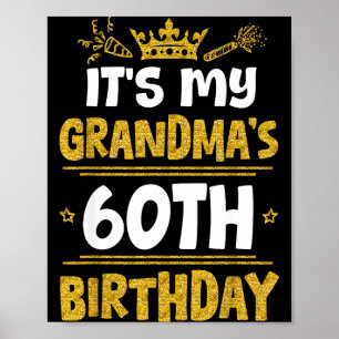 Affiche Joyeux 60e Anniversaire à ma grand-mère 1965 60 An