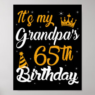 Affiche Joyeux 65e Anniversaire à Mon Grand-Père 1960 65 A