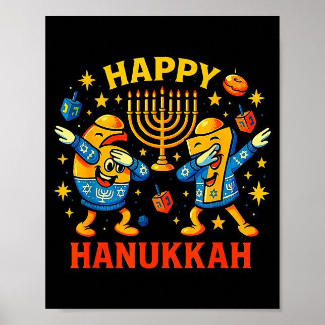Affiche Joyeux 67 Hanukkah drôle de conception de mème de  (Devant)