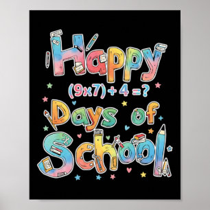 Affiche Joyeux 67 Jours D'école Équation Mathématique Prof