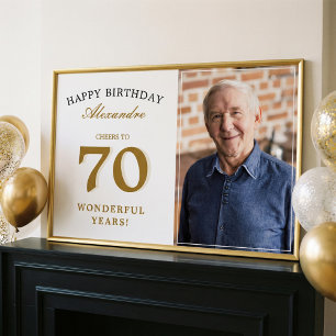 Affiche Joyeux 70e Anniversaire Panneau de fête personnali
