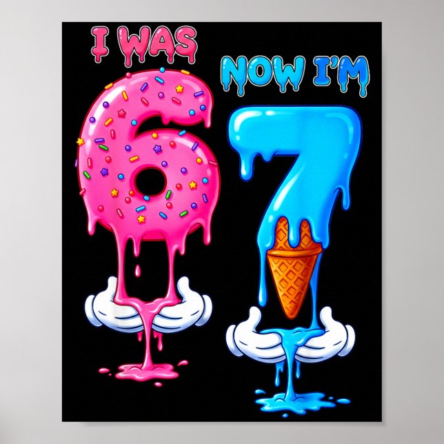 Affiche Joyeux 7e anniversaire J'avais 6 ans maintenant je (Devant)