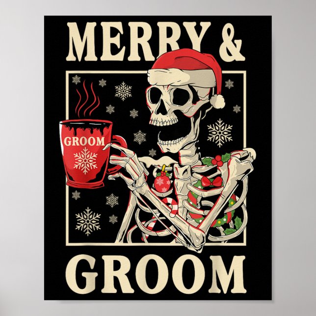 Affiche Joyeux &amp; Mariée de chambre Squelette Noël Bach (Devant)