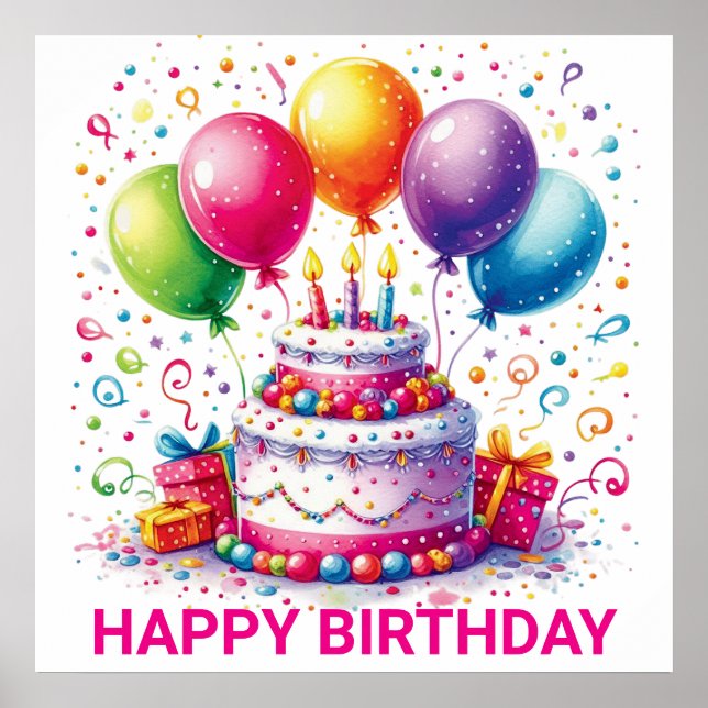 Affiche Joyeux anniversaire (Devant)