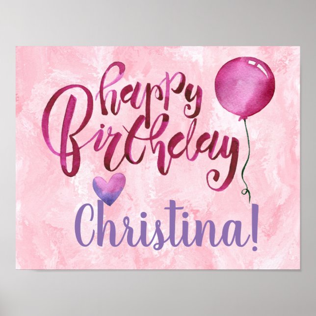 Affiche Joyeux anniversaire. (Devant)