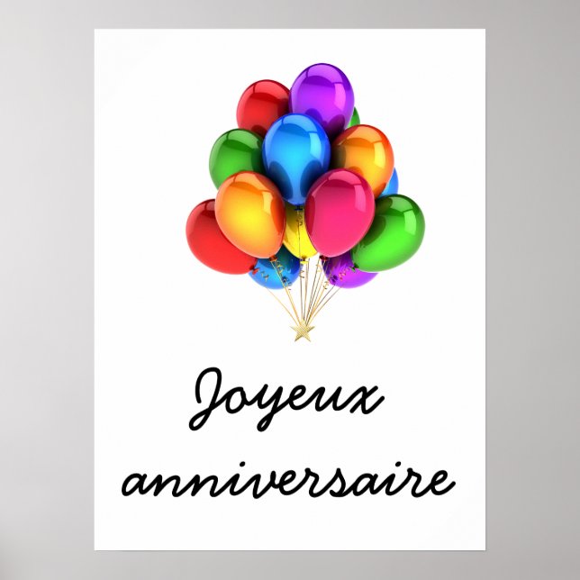 Affiche Joyeux anniversaire (Devant)