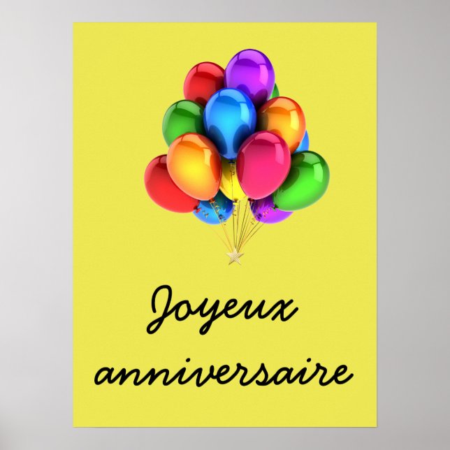 Affiche Joyeux anniversaire (Devant)