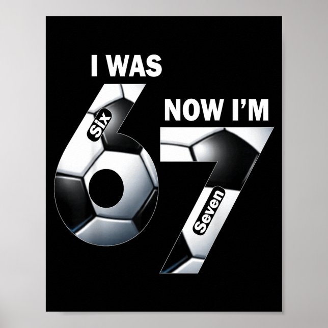 Affiche Joyeux Anniversaire 7 Ans J'avais 6 Ans Maintenant (Devant)