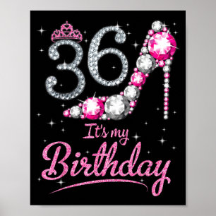 Affiche Joyeux anniversaire à maman Reine 36 ans