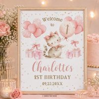 Joyeux Anniversaire Chat Chaton Ballons Roses 1er