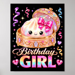 Affiche Joyeux anniversaire fille kawaii anime dumpling an
