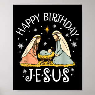 Affiche Joyeux Anniversaire Jésus Sweat de Noël laid Chris