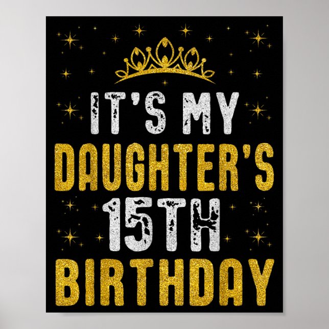 Affiche Joyeux Anniversaire Ma Fille 15 Ans 2010 15 Ans (Devant)