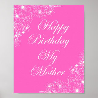 Affiche Joyeux anniversaire ma mère