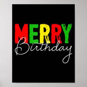 Affiche Joyeux anniversaire, né le jour de Noël