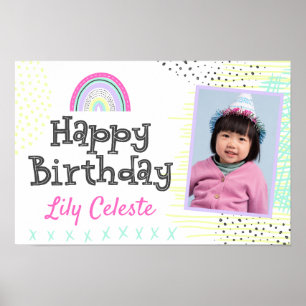 Affiche Joyeux Anniversaire Panneau de fête pour enfants a