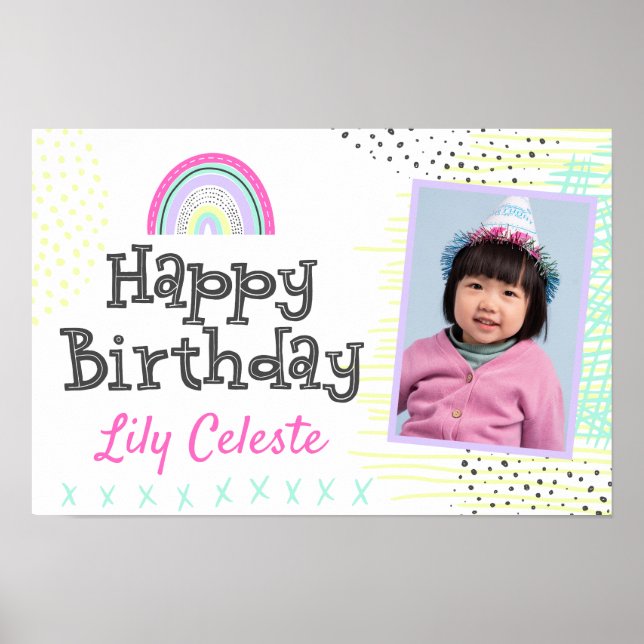 Affiche Joyeux Anniversaire Panneau de fête pour enfants a (Devant)