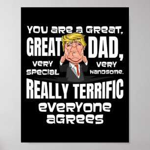 Affiche Joyeux Anniversaire Papa Républicain Cadeaux Donal