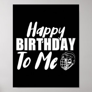 Affiche Joyeux Anniversaire Pour Moi Joueur De Hockey Sur 