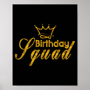 Affiche Joyeux anniversaire roi de la team couronne fête c