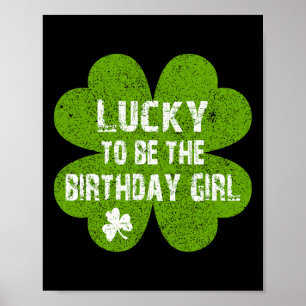 Affiche Joyeux anniversaire Saint-Patrick Chanceux d'être 