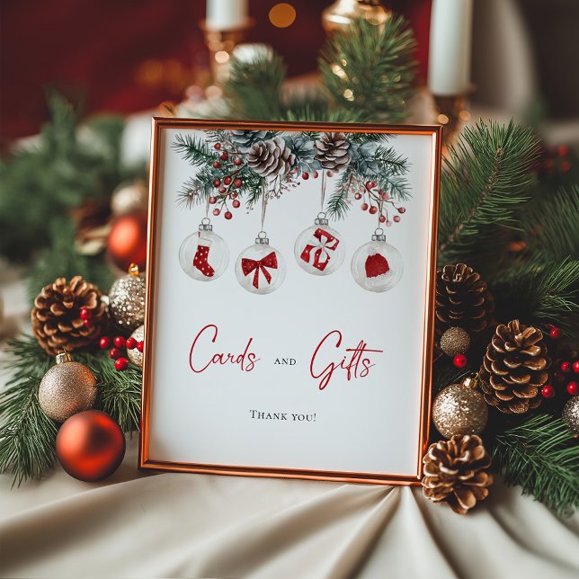 Affiche Joyeux Baby shower de Noël Cartes et cadeaux (Créateur téléchargé)