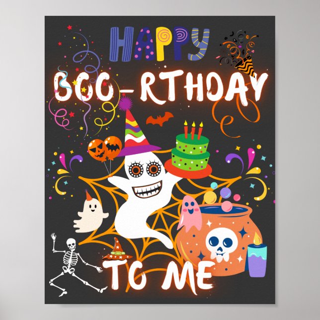 Affiche Joyeux Boo-rjeudi Pour Moi Fête D'Anniversaire D'H (Devant)