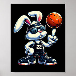 Affiche Joyeux Bunny de Pâques Sketll Enfants Garçons Spor