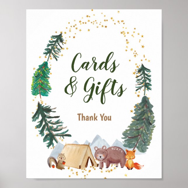 Affiche Joyeux Camper 1er Anniversaire Cartes et Cadeaux S (Devant)