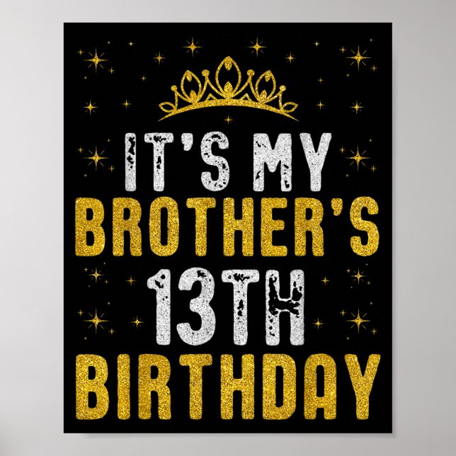 Affiche Joyeux C'est l'anniversaire de mes frères 13 ans 2 (Devant)