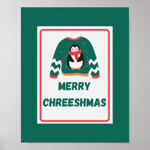 Affiche Joyeux Chreeshmas Penguin