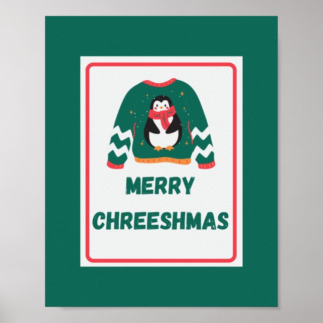 Affiche Joyeux Chreeshmas Penguin (Devant)