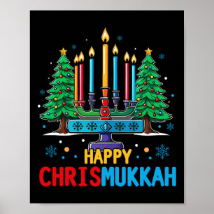 Affiche Joyeux Chrismukkah Joyeux Noël Hanoukka 3
