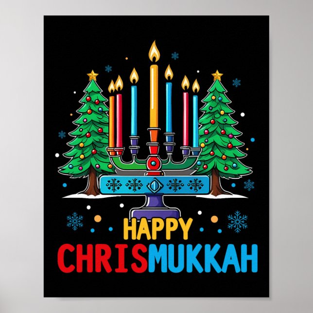 Affiche Joyeux Chrismukkah Joyeux Noël Hanoukka 3 (Devant)