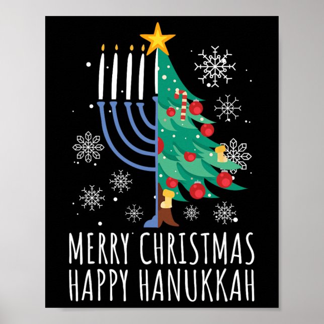 Affiche Joyeux Chrismukkah Joyeux Noël Hanukkah  (Devant)
