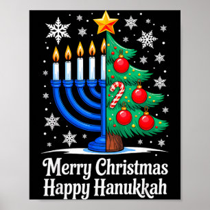 Affiche Joyeux Chrismukkah Joyeux Noël Hanukkah Correspond