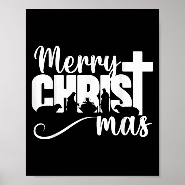 Affiche Joyeux Christ Mas chrétien Noël Jésus-Christm (Devant)