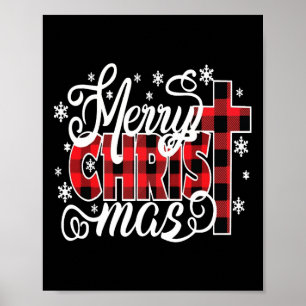 Affiche Joyeux Christ Mas Christian Jésus Noël Pjs Xma