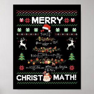 Affiche Joyeux Christmath drôle de Noël Math Tree Étudiant