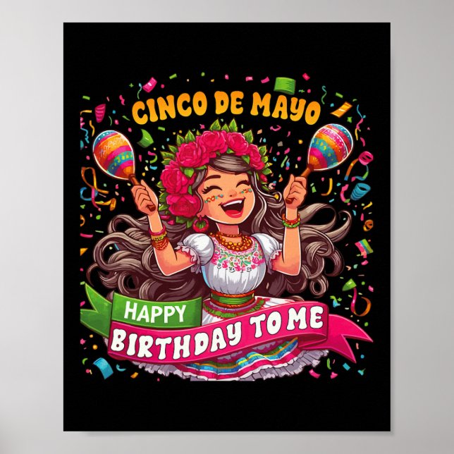 Affiche Joyeux Cinco De Mayo Anniversaire Pour Moi Parti M (Devant)